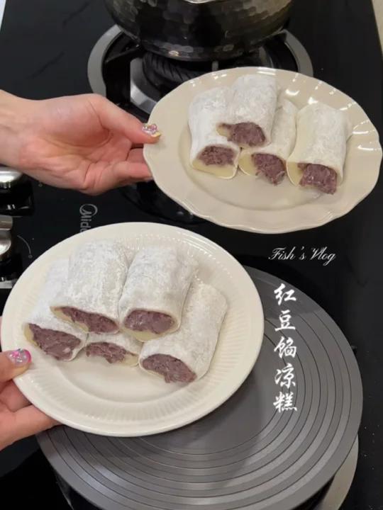 二人食|糯叽叽的红豆凉糕!软糯香甜又好吃