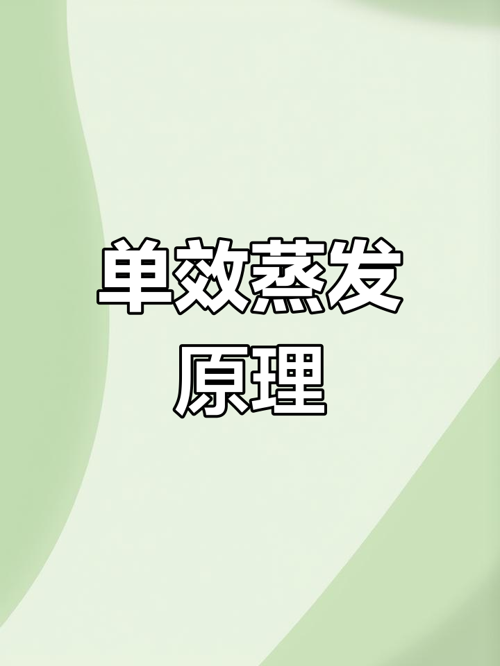 单效蒸发器工艺流程解析