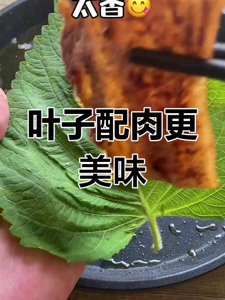 苏子叶与烤肉的完美搭配,一般人我不告诉他