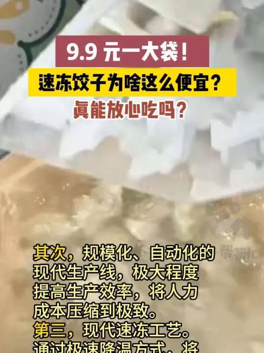 9.9 元一大袋！超市卖的速冻饺子为什么这么便宜？真能放心吃吗？#速冻饺子 #食养 #冻货