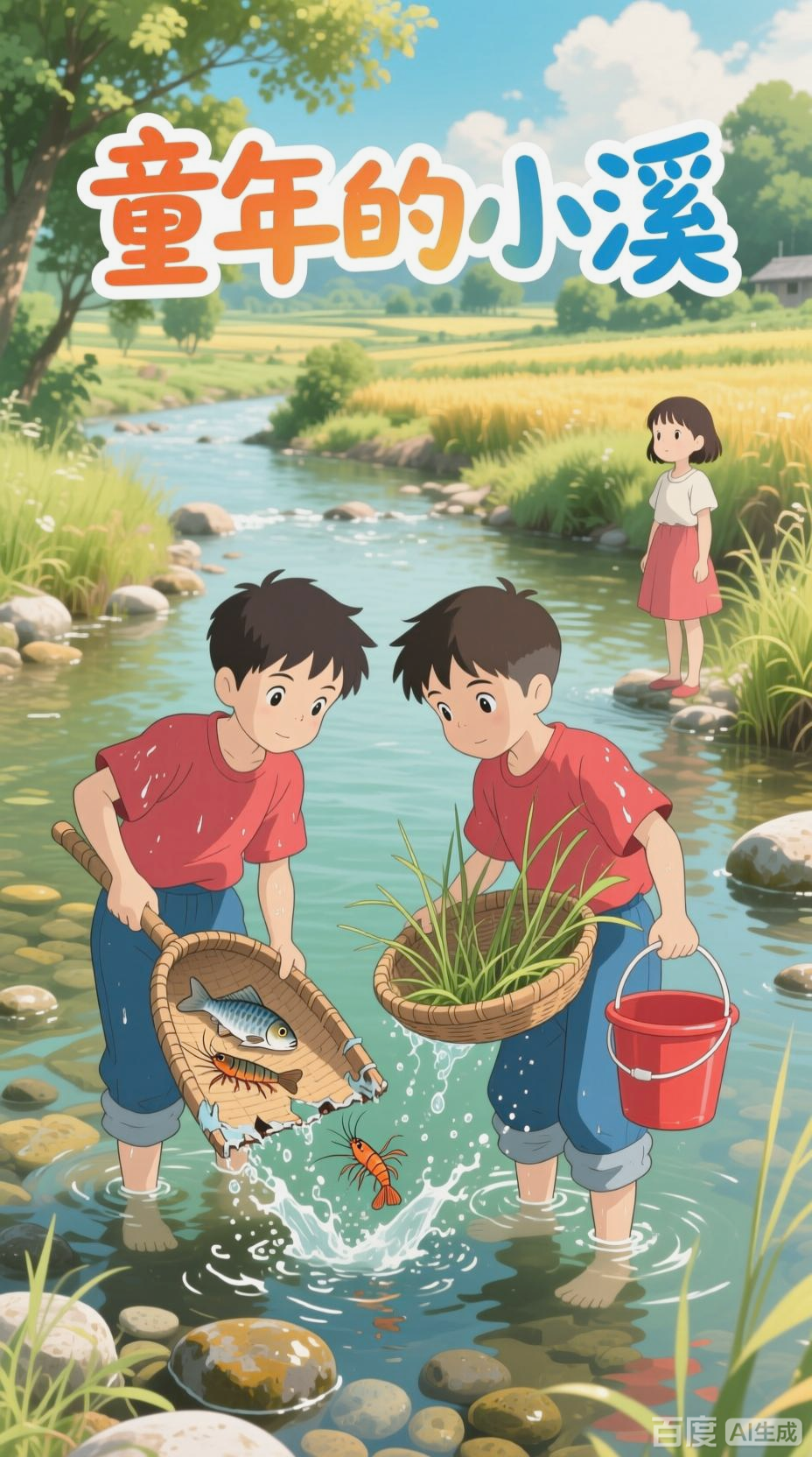 宫崎骏风治愈插画：80年代捞鱼虾