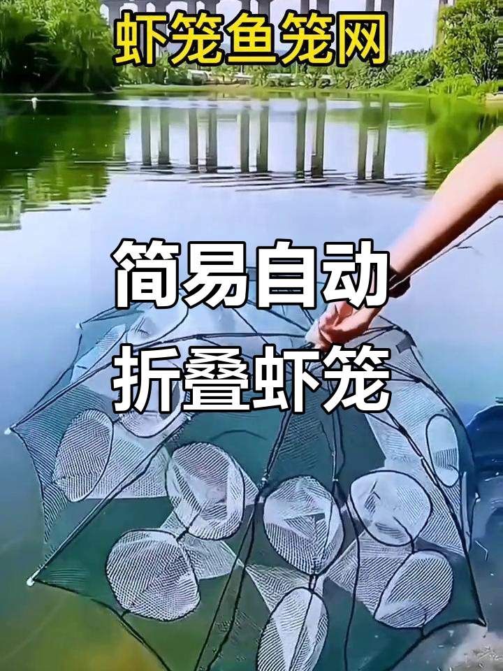 自动折叠虾笼,轻松捕捞大鱼王八