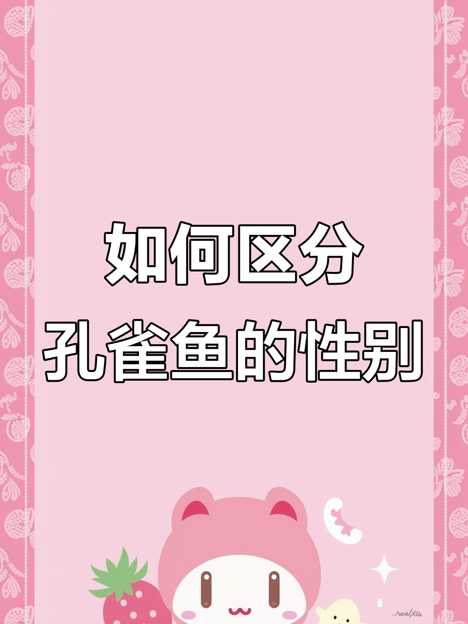孔雀鱼公母分辨全攻略，四种方法教你轻松辨别