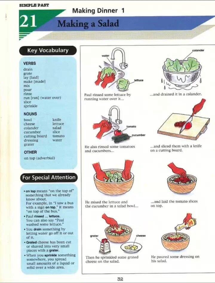日常英语情景练习:Making a salad做沙拉