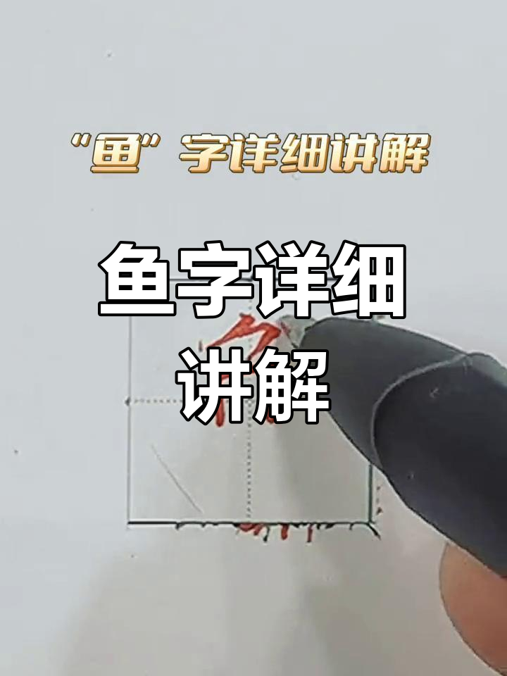 鱼字写法全解析:从刀头到横撇,细节决定字形