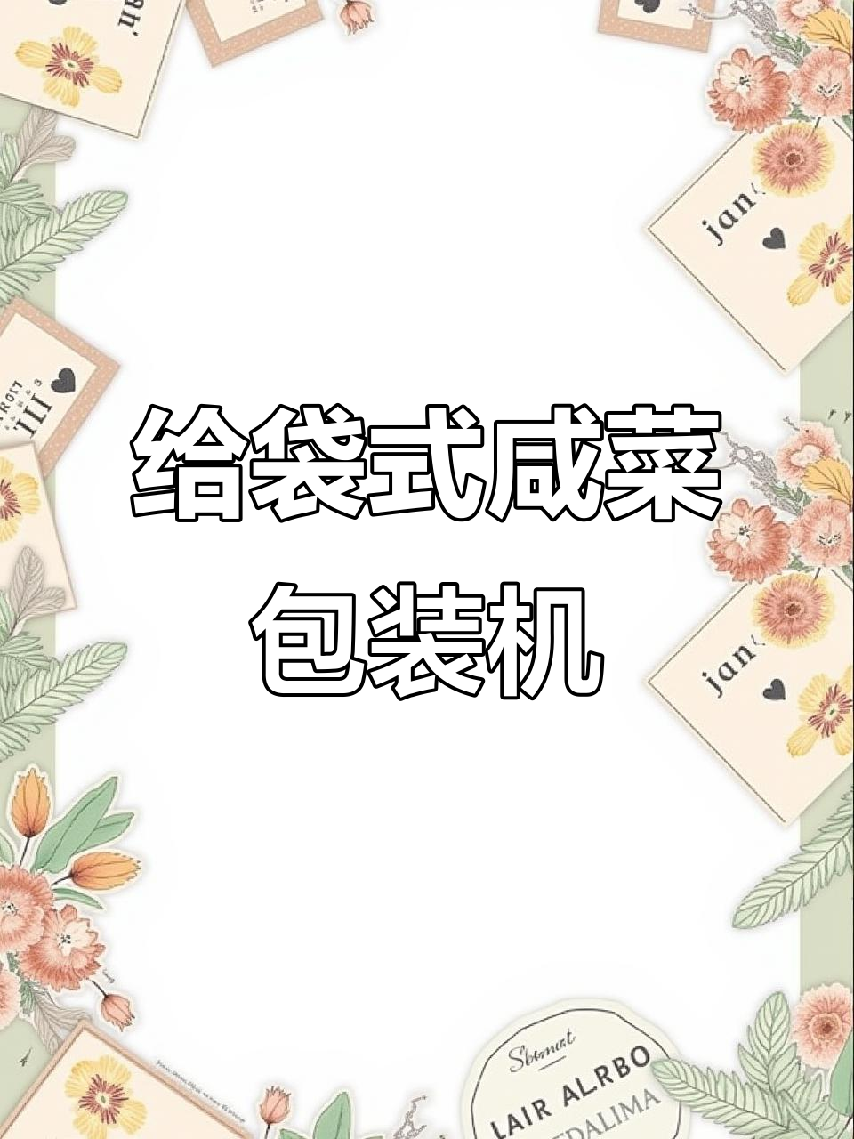 咸菜预制菜包装机,给袋式设计让品质更放心
