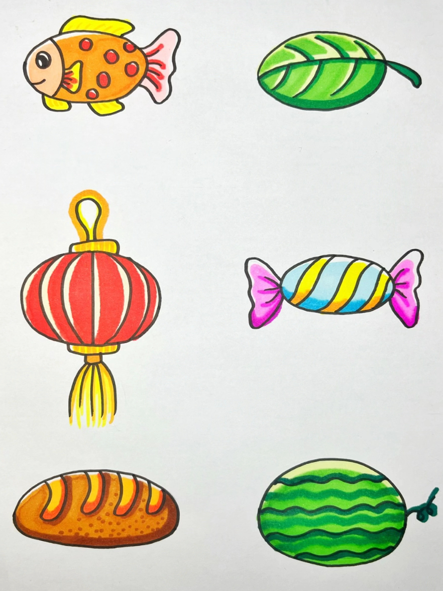 椭圆形简笔画,快来学吧!