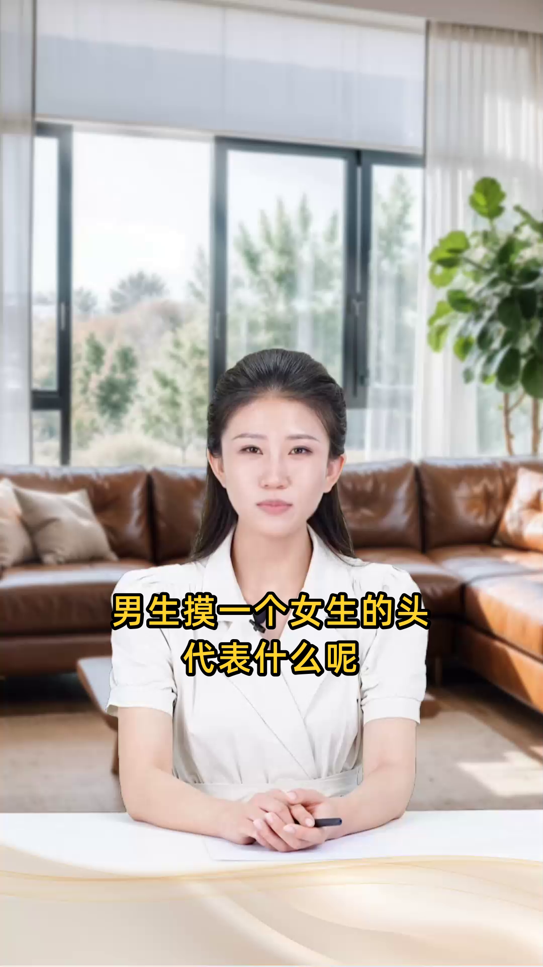 男生摸一个女生的头代表什么