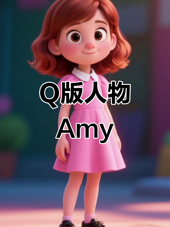人教版新教材Q版人物Amy,老师自取素材