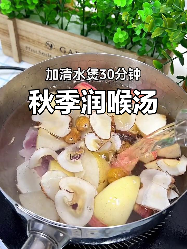 秋天润喉汤，苹果雪梨搭配排骨煲出香甜美味