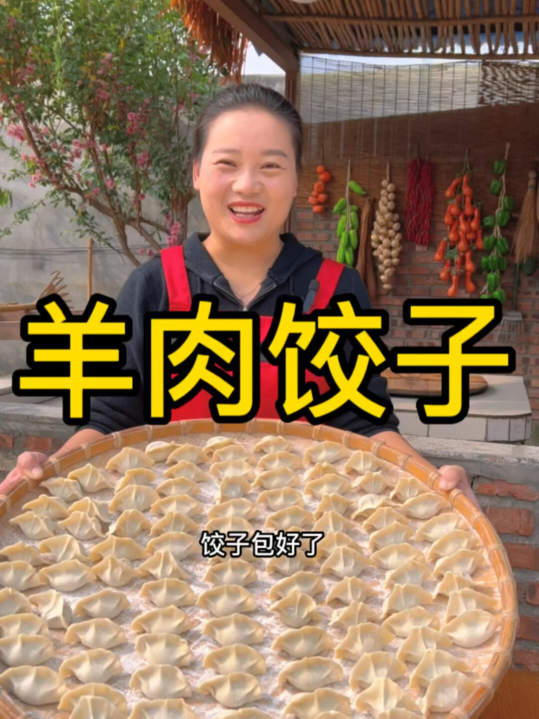 朵朵今天做的羊肉馅饺子鲜美多汁无膻味