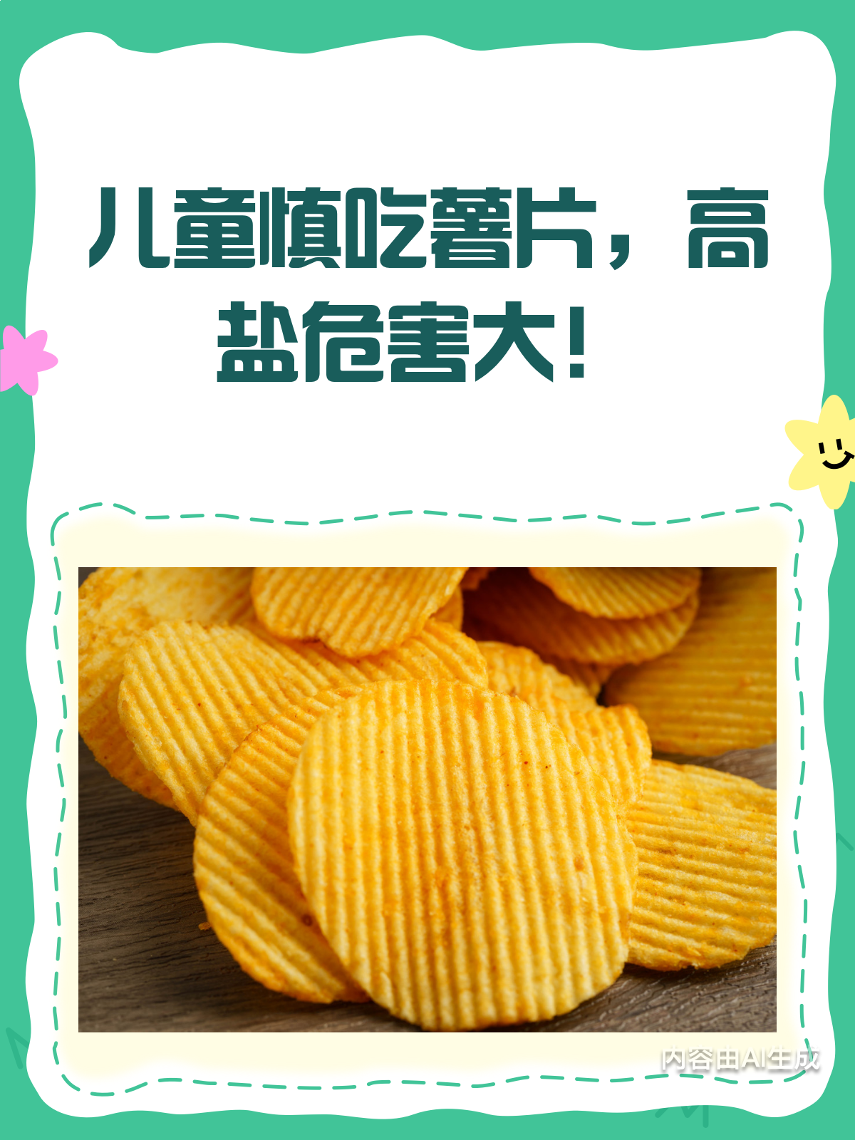 孩子爱吃薯片?小心高盐危害!