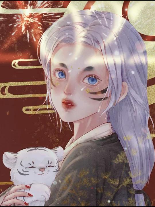 虎年生肖拟人|虎年宝宝头像|ipad画画