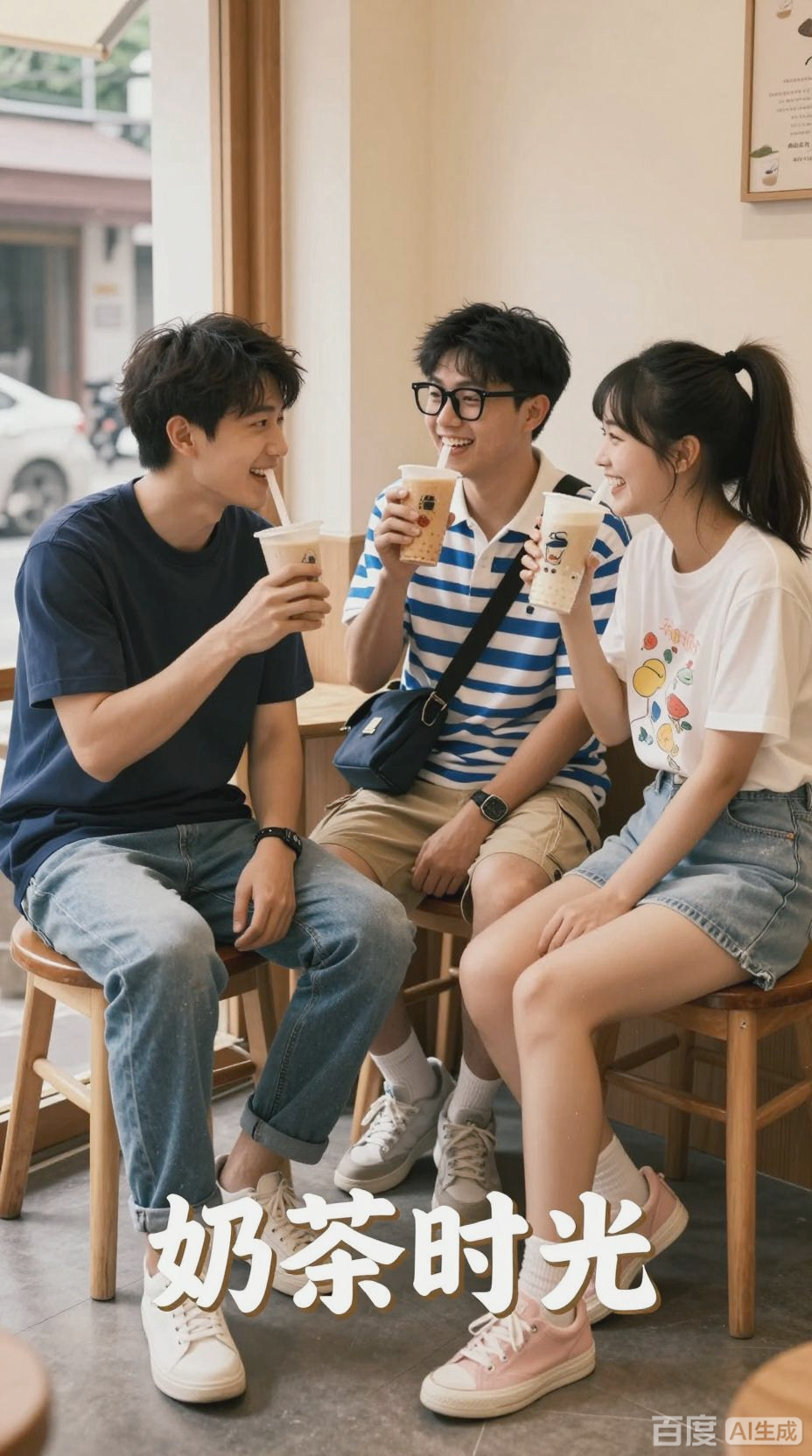镇上奶茶时光，与友共度的快乐