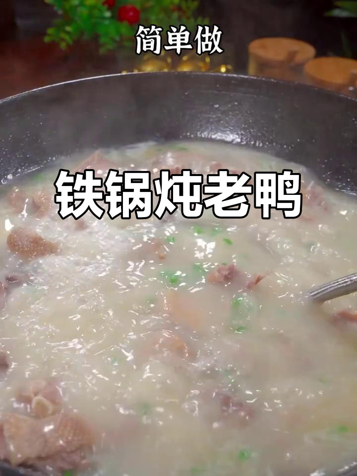 铁锅炖老鸭,汤鲜味美,滋补又美味
