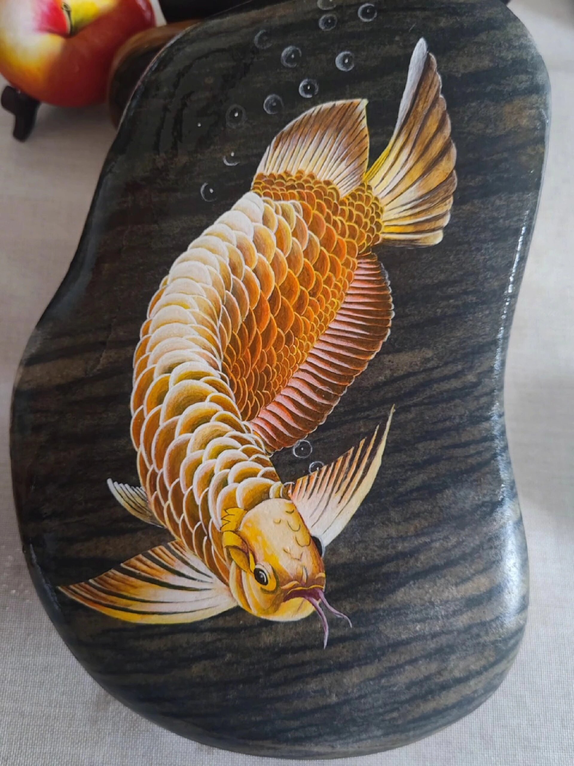 石头画(金龙鱼)