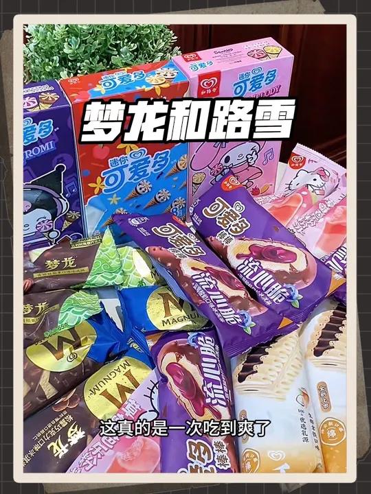 梦龙和路雪40支冰淇淋大集合,快乐直接拉满!一口接一口,根本停不下来呀 梦龙雪糕可爱多冰淇