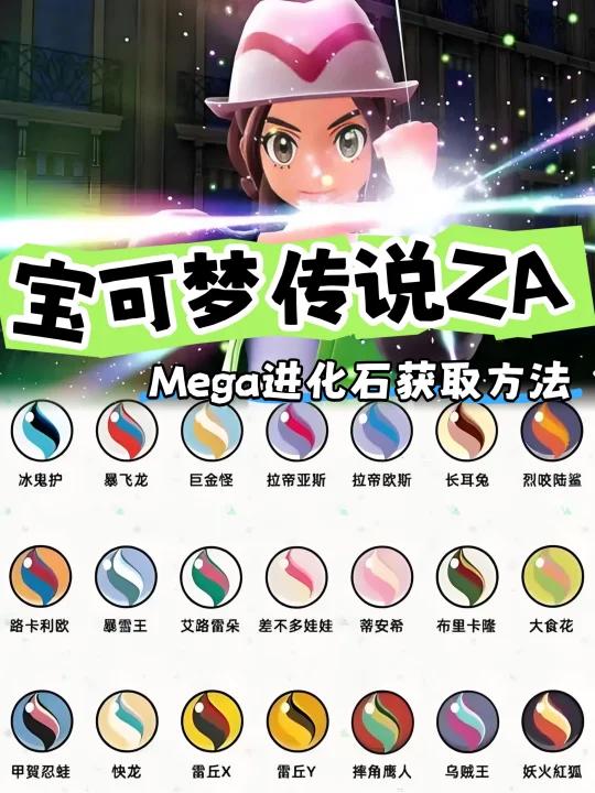 宝可梦传说ZA获得mega进化石的三种方法!