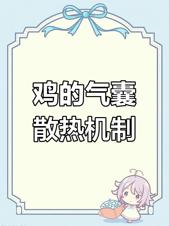 鸡如何通过气囊排热?两种方式揭秘