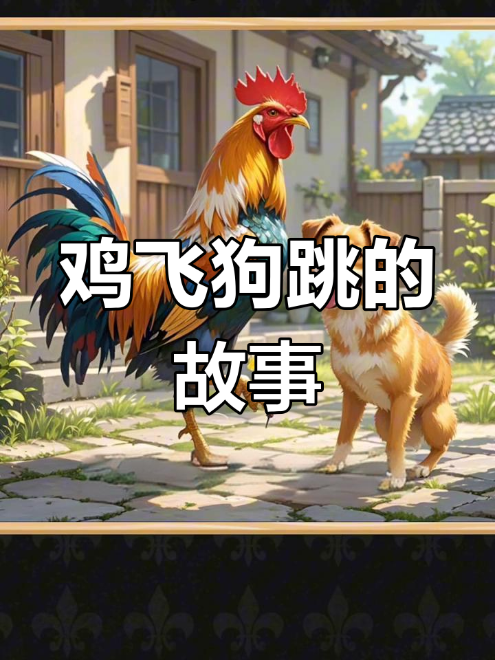 大公鸡与大黄狗的“激烈对决”,成语故事带你了解“鸡飞狗跳”