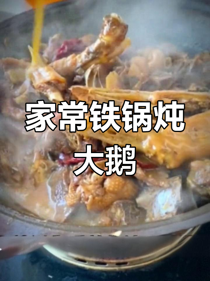 铁锅炖大鹅,东北雪天必备美味
