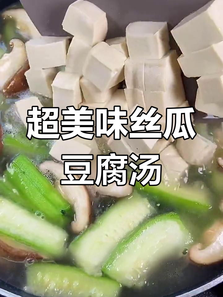 丝瓜豆腐汤,简单又鲜美,香菇瘦肉一锅煮