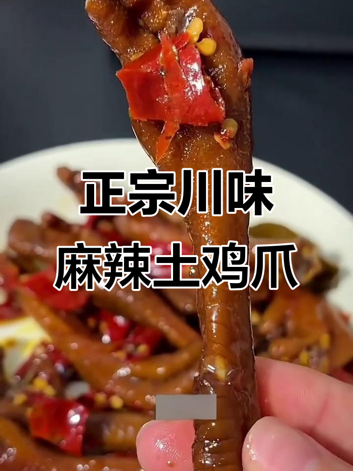 四川干香麻辣土鸡爪,肉质紧实有嚼劲,辣味十足让人停不下来