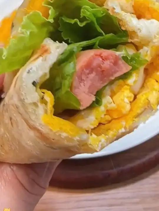 开学了,早餐不知道给孩子吃啥就试试这个手抓饼,好吃又方便 手抓饼 美味早餐 手抓饼的懒人做