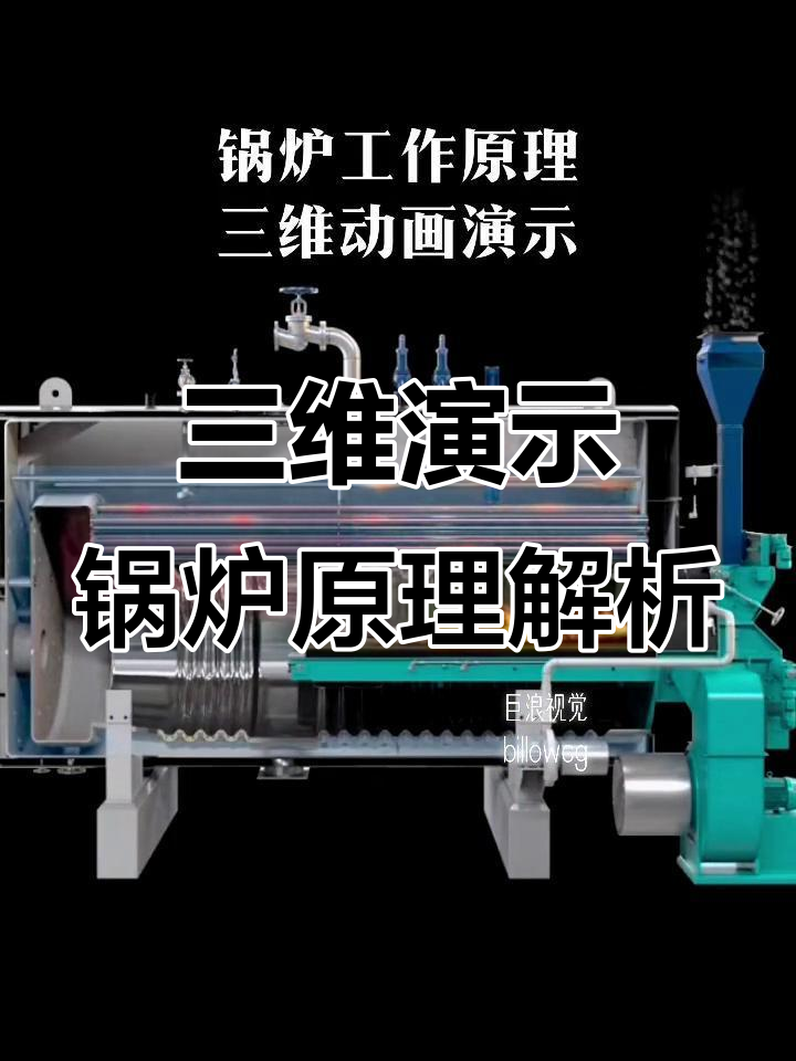锅炉工作原理三维动画解析，带你深入理解蒸汽生成过程