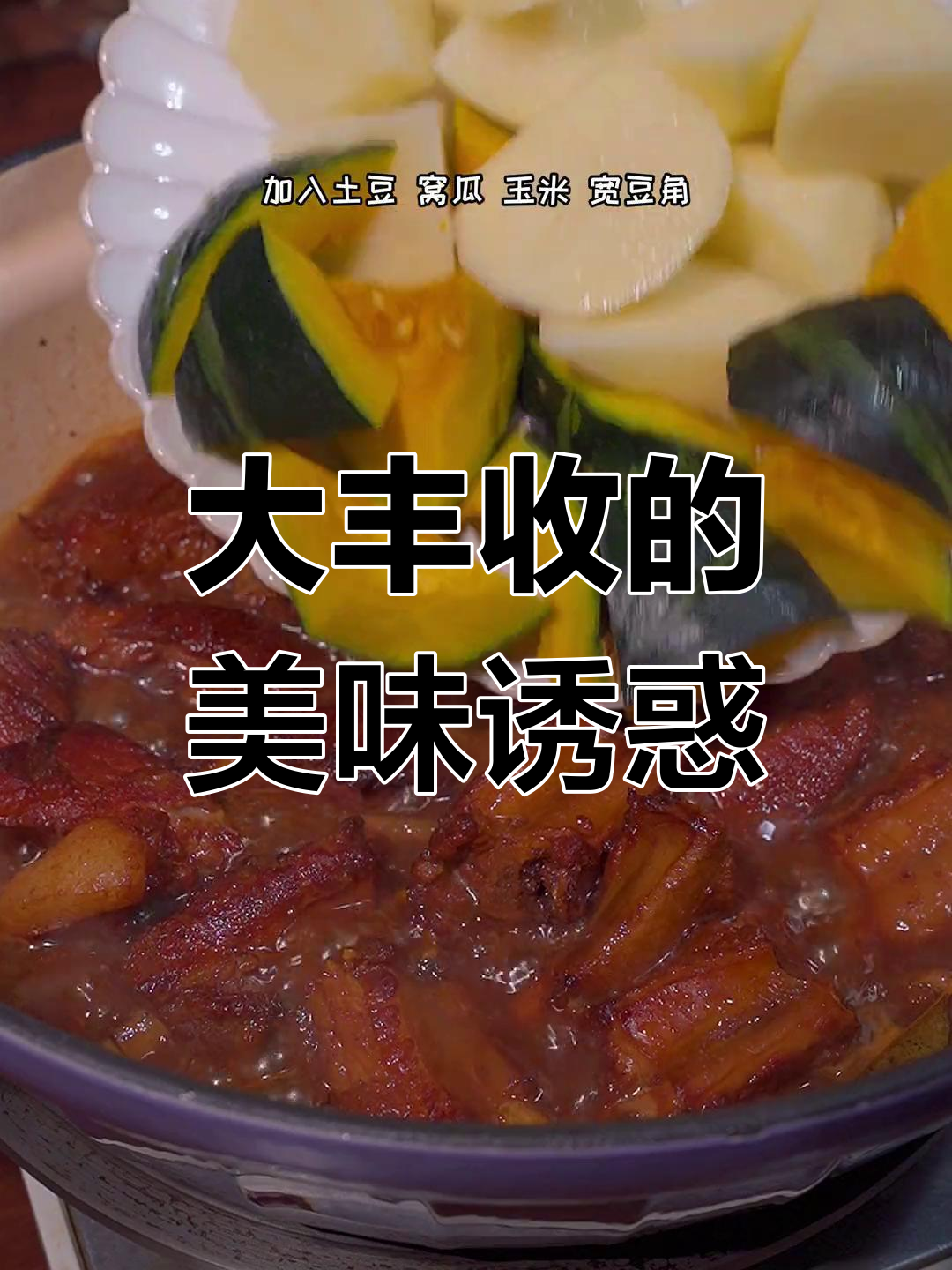 东北大丰收,炖菜软糯香浓,拌饭吃简直无法停口!