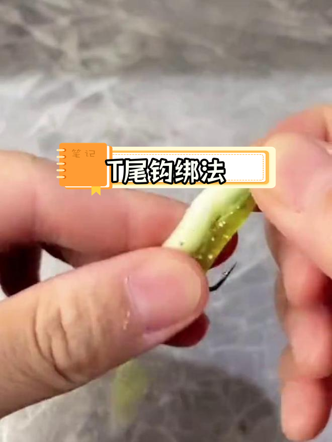 路亚T尾软饵挂钩技巧教程