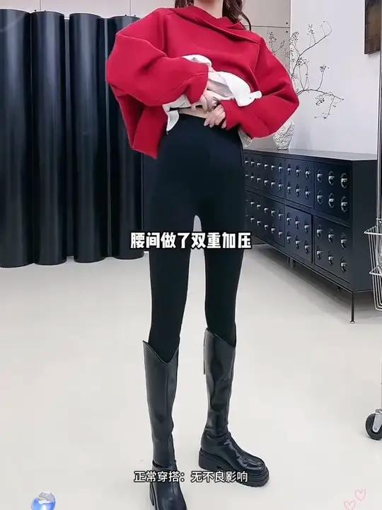 秋冬好穿又收腹的鲨鱼裤,姐妹们不要错过!显瘦裤子百搭神裤秋冬穿搭拉链鲨鱼裤保暖穿搭瑜伽裤