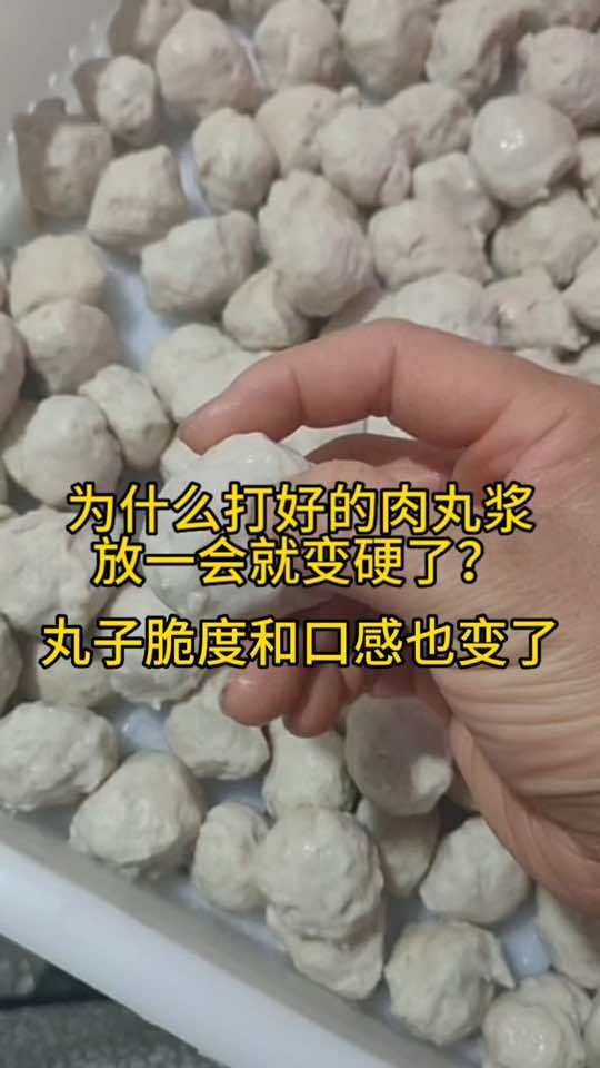 创作灵感 牛筋丸 猪肉丸 潮汕牛肉丸 鱼丸 肉丸浆打好不一会就硬了 肉浆很硬 肉丸不脆 肉