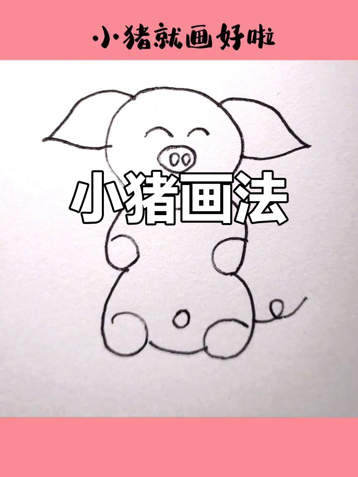 简单易学的猪简笔画教程