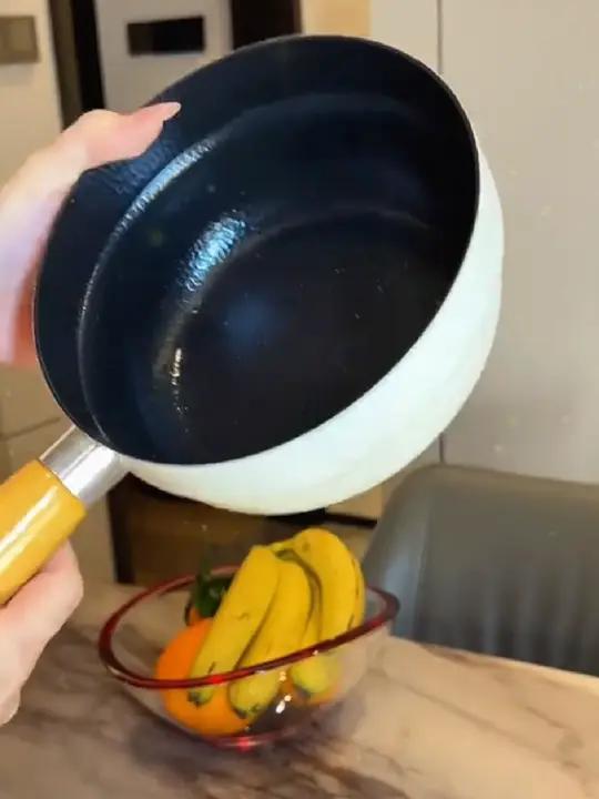 炊达人16CM盖碗二合一珐琅小奶锅不粘锅一人食蒸煮汤锅煮面泡面锅