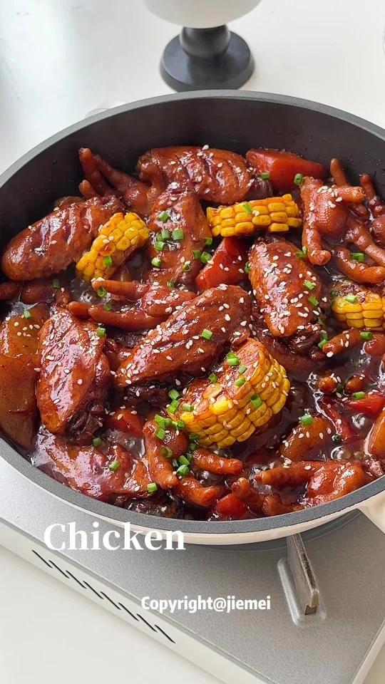 超简单!香辣玉米鸡翅煲软烂脱骨巨下饭