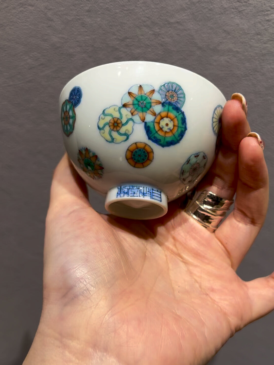 当永乐鸡心杯遇上雍正皮球花～