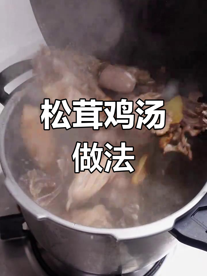 用老母鸡炖松茸鸡汤,浓郁美味