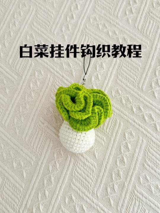 白菜形状钩织教程，寓意百财滚滚来，毛线手工diy