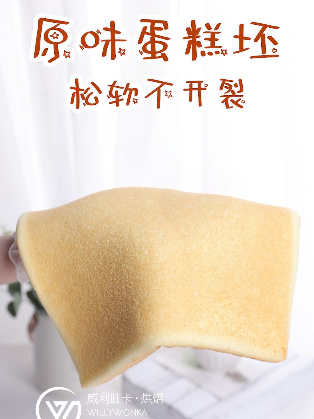 28*28平盘戚风胚,不开裂的小5卷配方