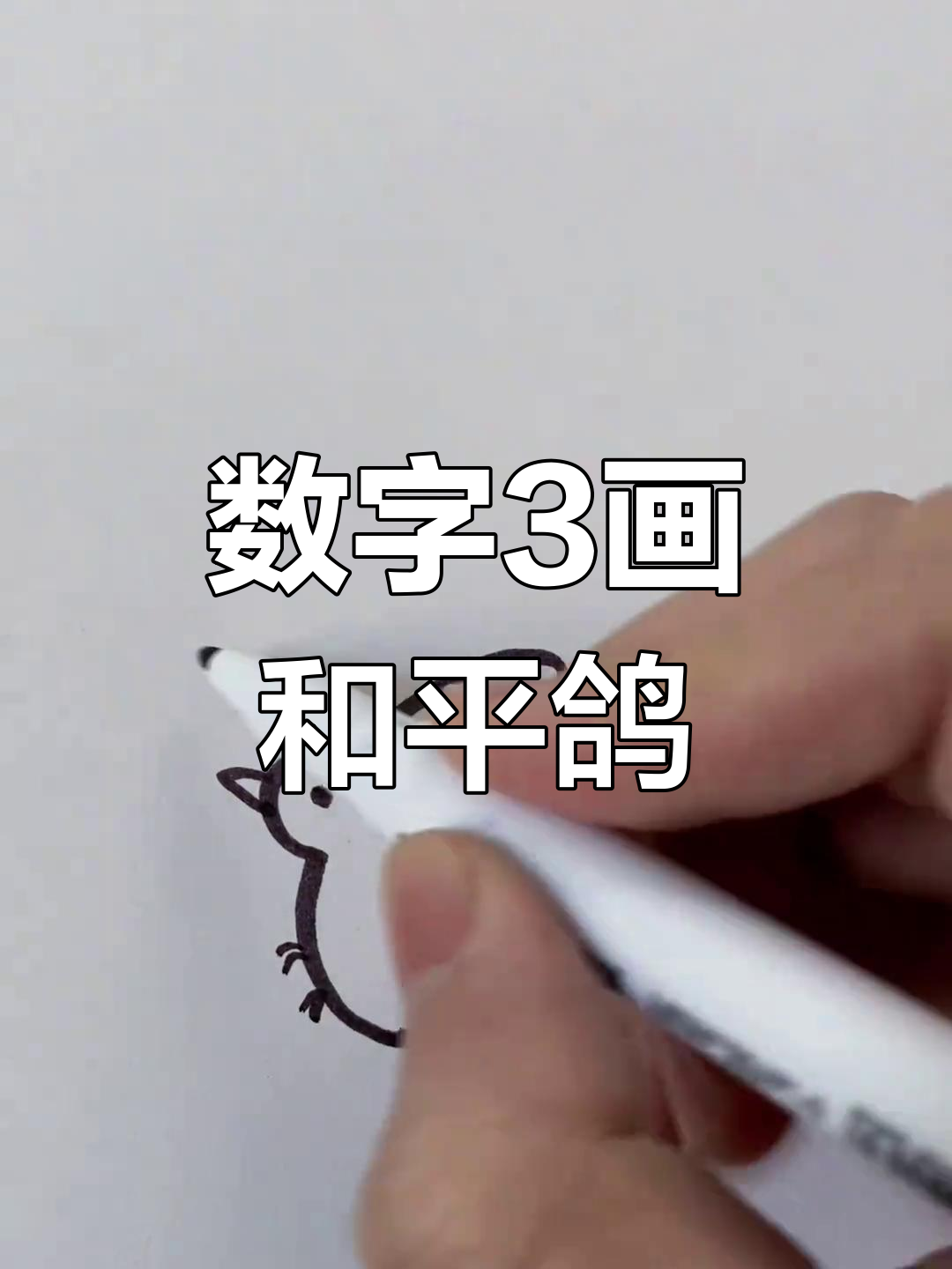 用数字3轻松画出和平鸽,简单又好玩