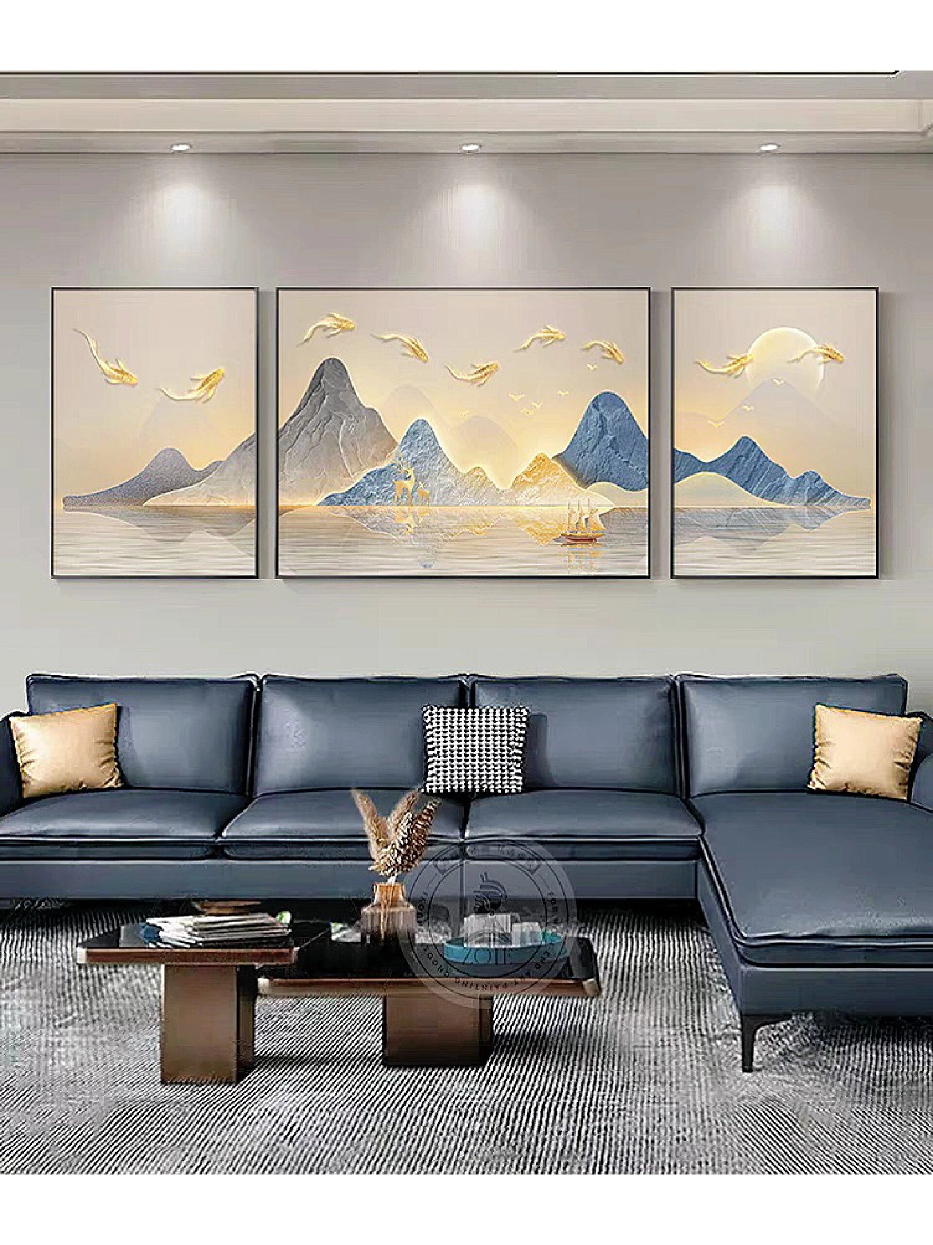 沙发背景墙装饰画风水讲究2