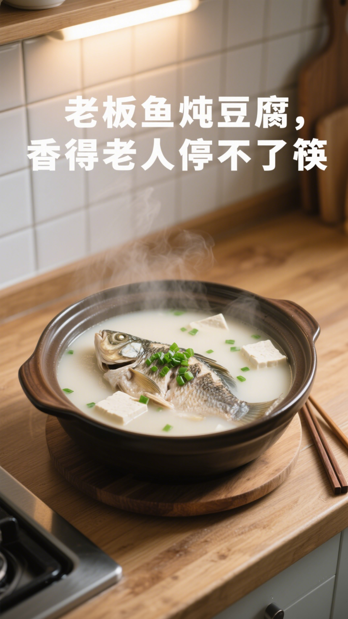 老板鱼炖豆腐,香得老人停不了筷