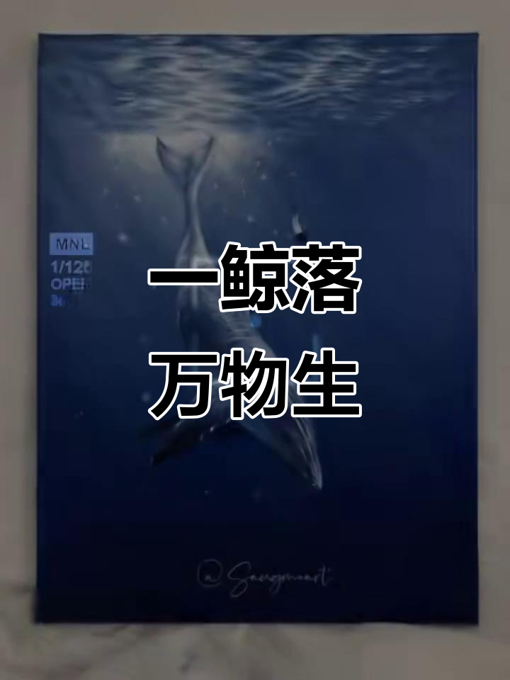 丙烯画:鲸落万物生,生命的奇迹与循环