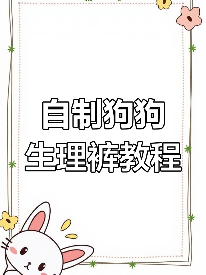 狗狗生理期不再烦恼,口罩DIY成舒适生理裤