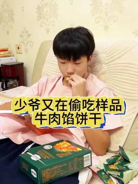少爷又在偷吃我的样品,牛肉馅饼干山姆牛肉饼干记录真实生活给住校生赶紧备起来