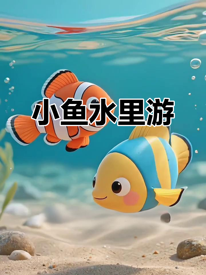 小鱼水中游,从孤单到欢乐的转变
