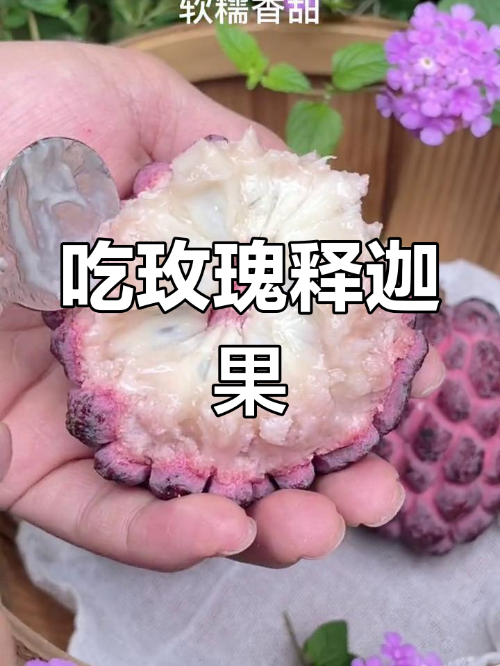 玫瑰释迦果的正确吃法,软糯香甜又带花香