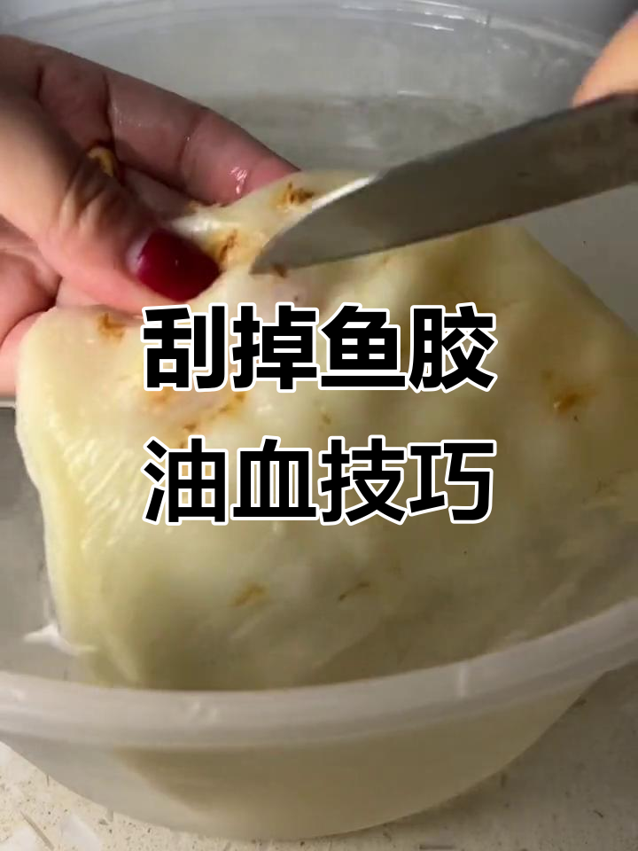 赤嘴鳘鱼胶快速去油血,蒸5分钟泡发一夜轻松搞定