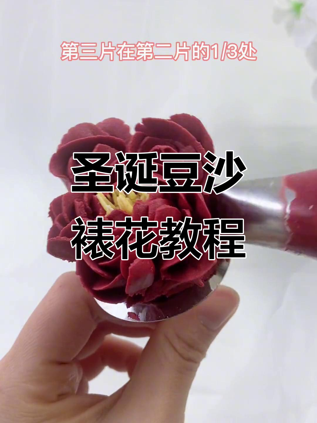 圣诞豆沙裱花技巧大揭秘,轻松打造美丽花朵